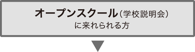 オープンスクール（学校説明会）に来られる方